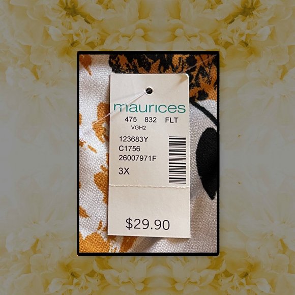 Maurices Plus Size Black Floral High Low Tank Top 3X - Picture 7 of 9